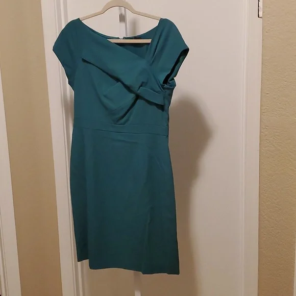 j crew asymmetrical sheath dress Amelia Asymmetric-Neck Wrap Dress
